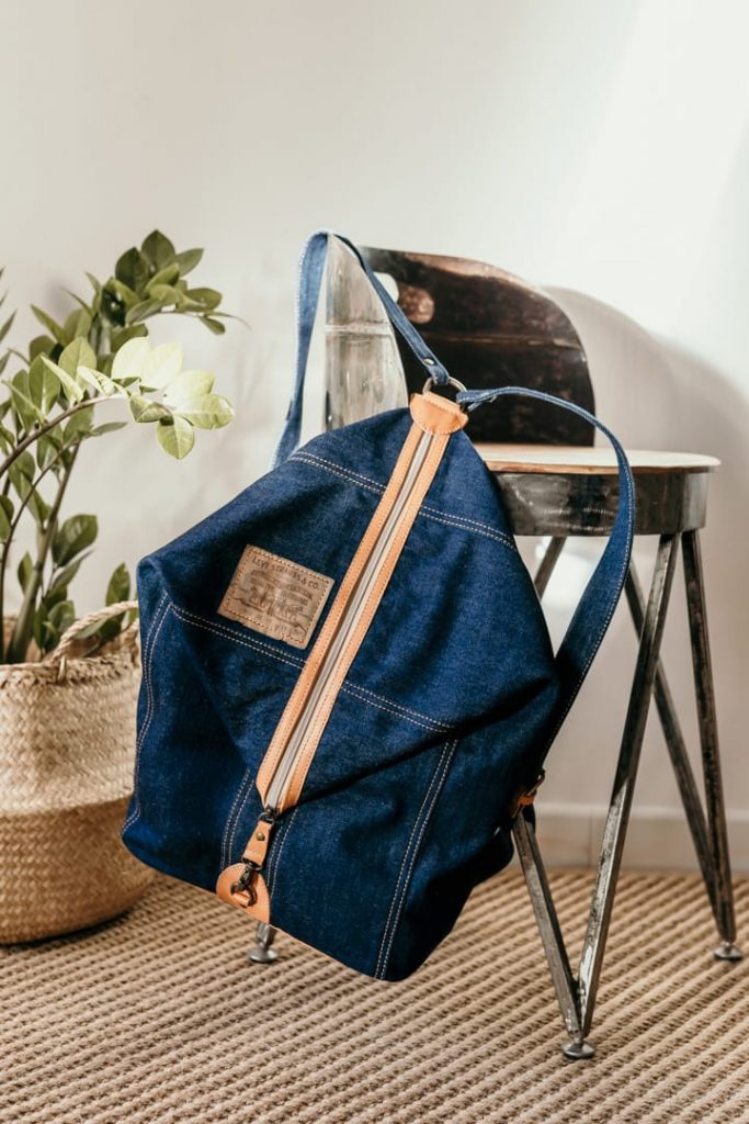 Zaino Vintage CHEREEKI In Tela Jeans - Multi Tasche Per Laptop 14 Pollici, Scuola E Viaggi