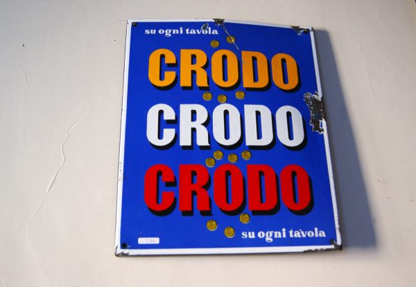 Crodo insegna smaltata