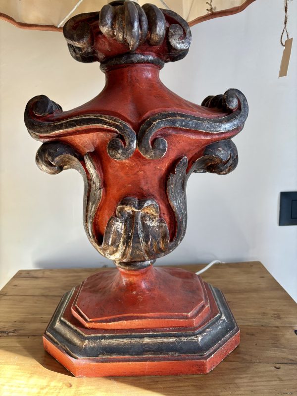 Lampada antica in legno - immagine 2