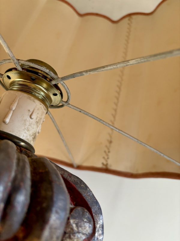 Lampada antica in legno - immagine 4