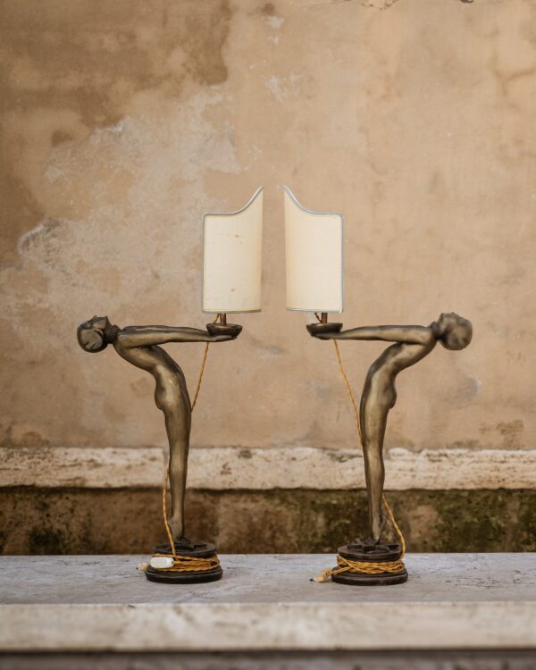 Coppia di lampade art Deco'