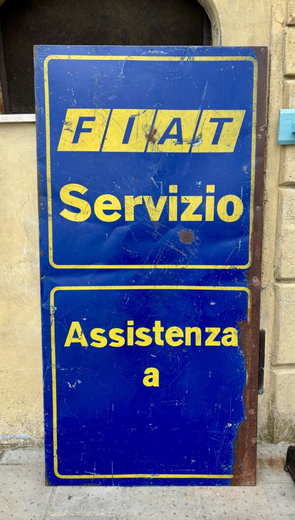 Insegna smaltata Fiat